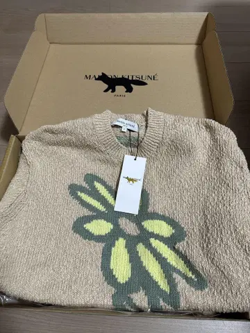 메종 키츠네 꽃무늬 니트 스웨터 XS