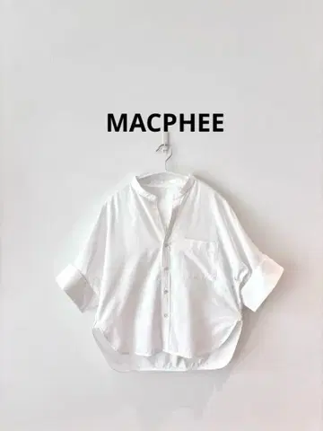 MACPHEE 투모로우랜드 코튼 브로드 하프 슬리브 와이드 셔츠