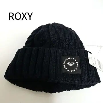 록시 니트 캡 미사용 로고 모자 브랜드 네이비 ROXY