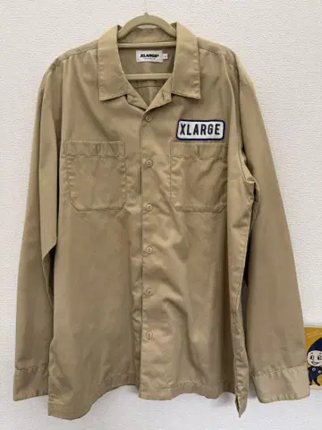 XLARGE 베이지 워크 셔츠