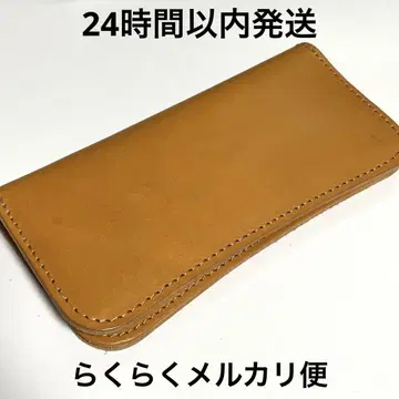 도치기 가죽 장지갑 접이식 지갑 카멜