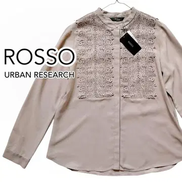 택 포함 URBAN RESEARCH ROSSO 워셔블 레이스 블라우스