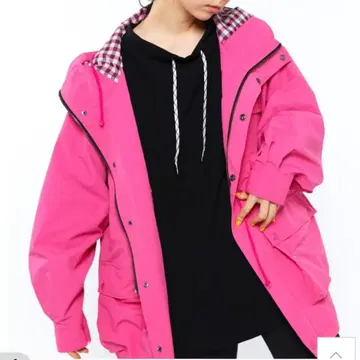 SUM1 STYLE 이아파피요네 자수 오버 사이즈 핑크