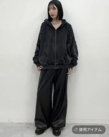 [SET UP 대응] 가죽 와이드 팬츠