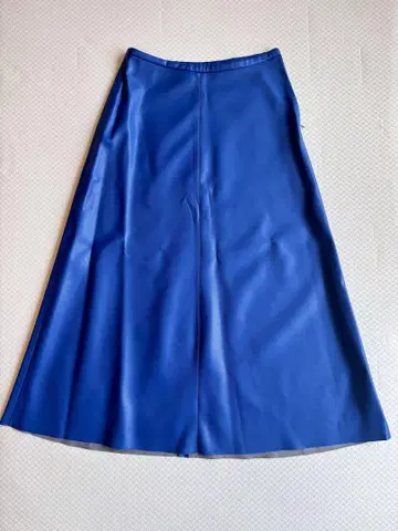 ZARA 파랑 플레어 스커트 XS 인조 가죽