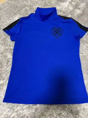 파란색 하이넥 골프 셔츠 여성용