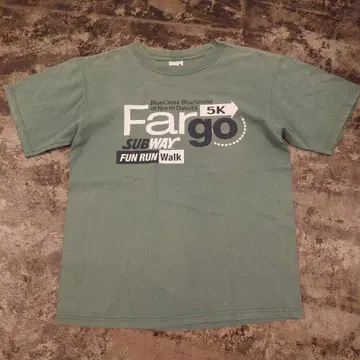 Fargo 5K 이벤트 셔츠 Anvil 그린 M 4563