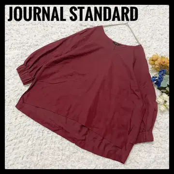 컨디션 최상 JOURNAL STANDARD 퍼프 슬리브 티셔츠 보르도