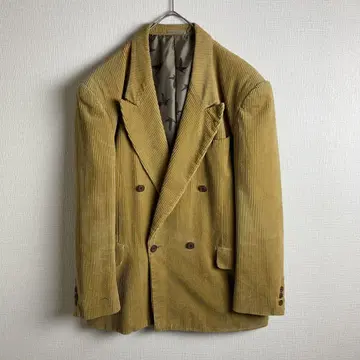 테일러드 자켓 코듀로이 안감 애니멀 무늬 더블 캐주얼 멋스러운