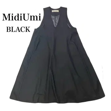 MidiUmi 미디우미 V넥 슬리브리스 롱 원피스