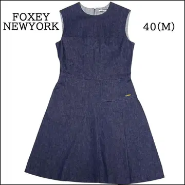 [ SALE 가격 ] FOXEY NEWOYRK/데님/원피스/슬리브리스