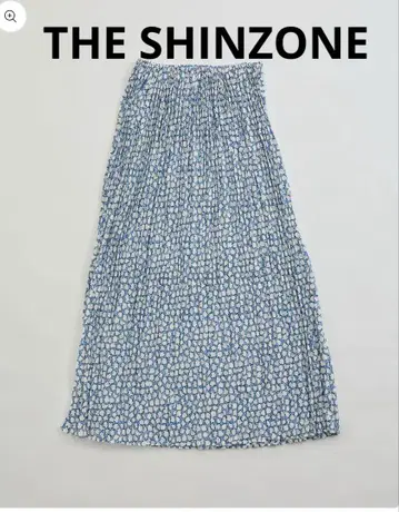 신존 Shinzone PORTO PRINT SKIRT 화이트 블루 s