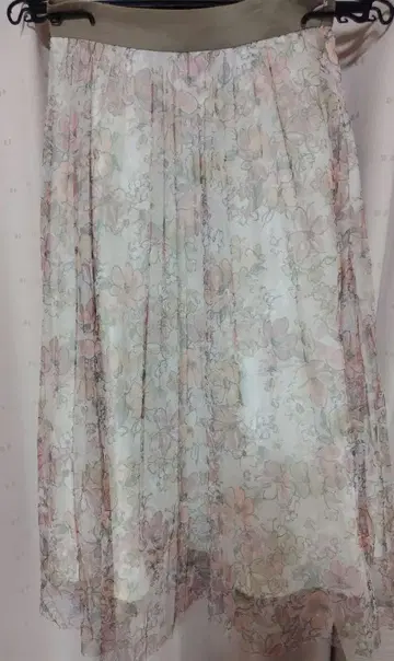 LAISSE PASSE 튤 플레어 스커트 꽃무늬 SIZE 38 새상품급