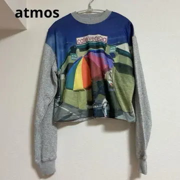 택 포함 새상품 atmos 포토 프린트 맨투맨 그레이 S
