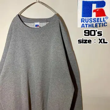 90s 러셀 맨투맨 무지 블랭크 그레이 XL