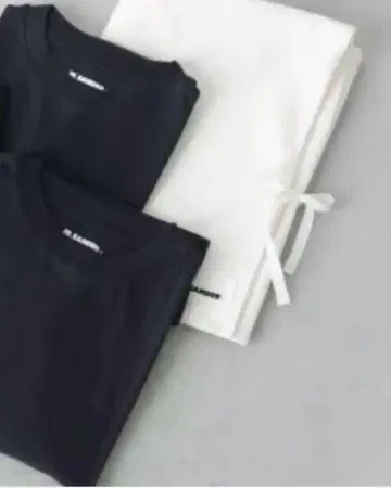 미사용 2매 세트 JIL SANDER+ 네이비 긴팔 T셔츠 팩T