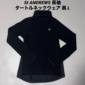 St ANDREWS 긴팔 터틀넥 의류 블랙 L