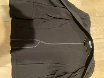 블랙 노카라 자켓 노카라