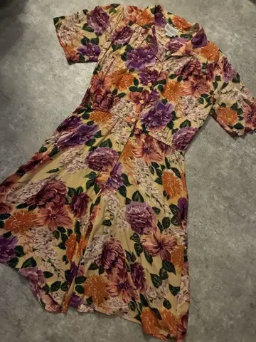 vintage 꽃무늬 올인원 ameri 버스데스