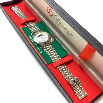 빈티지 스위스산 Champion 문페이즈 아날로그 손목시계