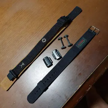 G-SHOCK 시계 밴드 나일론 블랙 밴딩 블랙/라이트 브라운 밴드