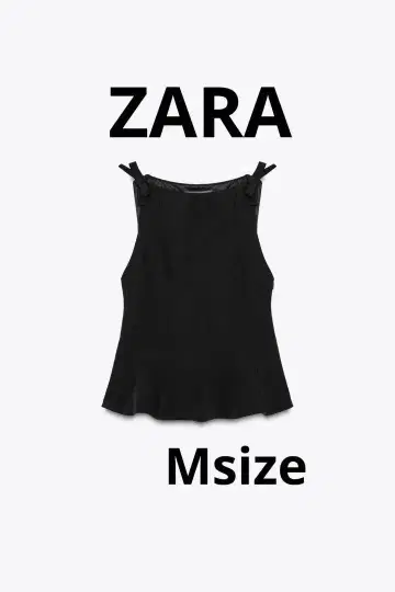 ZARA 페플럼 리본 상의