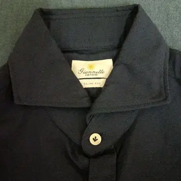 Giannetto 네이비 슬림핏 긴팔 셔츠 M