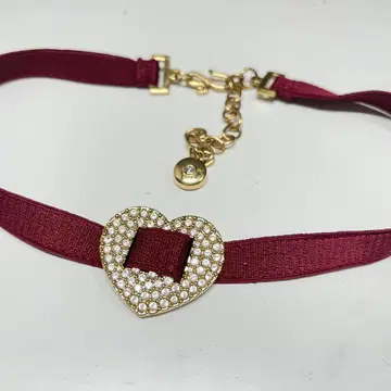 SWAROVSKI 하트형 스와로브스키 장식 초커
