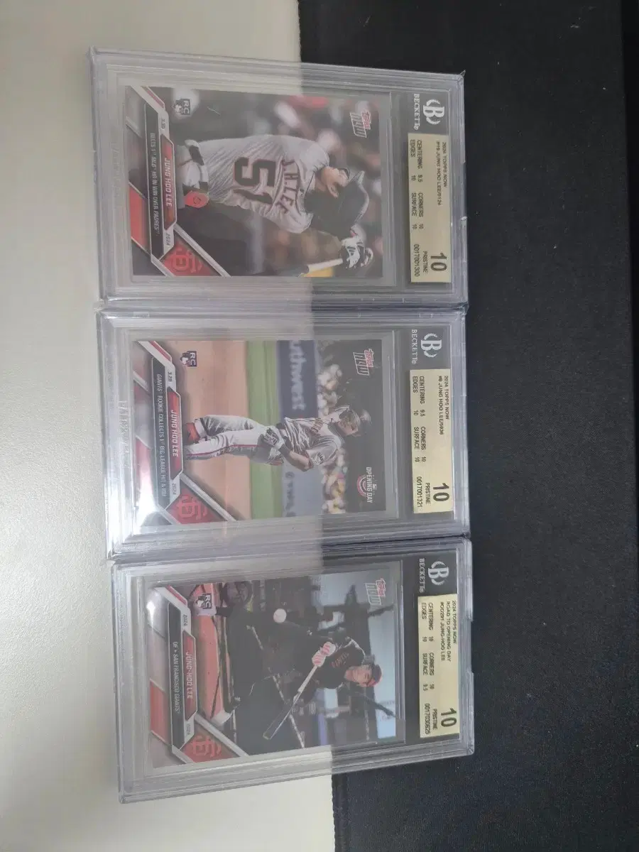 이정후 Topps Now 카드 BGS 10 Pristine 세트