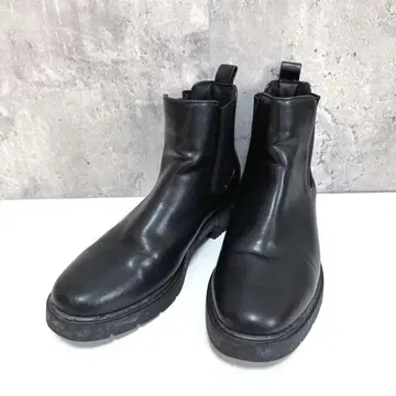 고품질 사이드 고어 부츠 숏부츠 블랙 24cm 깔끔한 캐주얼