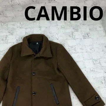CAMBIO 멜톤 스탠드 카라 P 코트