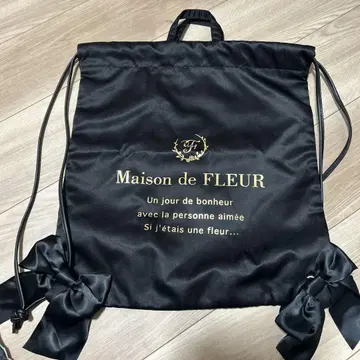 Maison de FLEUR 메종 드 플뢰르 백팩 새틴 리본 백팩