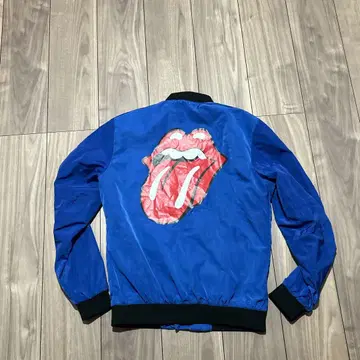 롤링 스톤즈 로고 나일론 자켓 ZARA 봄버 자켓