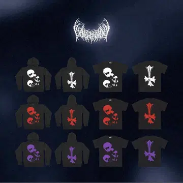 yvng patra 착용 yxngbratz 스컬 후드티