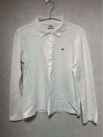 LACOSTE 긴 피케 셔츠 여성용 사이즈 42