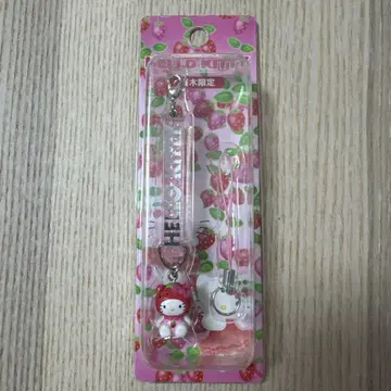 지역 한정 키티 도치기 한정 딸기 스틱 스트랩 새상품