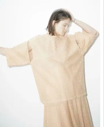 CLANE 도트 메쉬 2WAY TOPS 오렌지 2