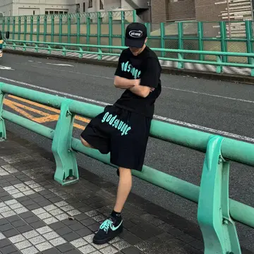미사용 미개봉 새상품 godsavage 블랙 셋업 S