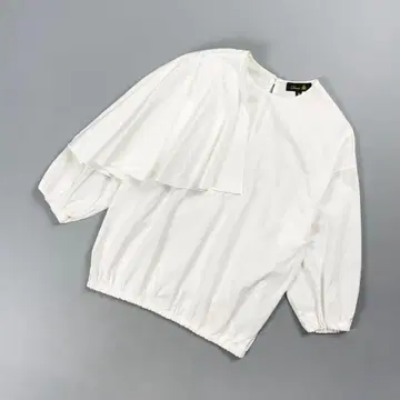 DRAWER 비대칭 프릴 개더 블라우스 화이트 사이즈 36*GD1088