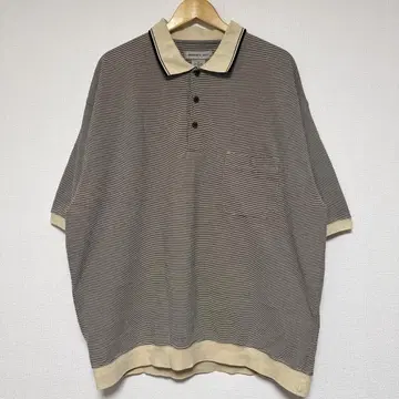 Members Only 블랙 x 베이지 피케 셔츠