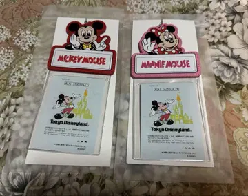 디즈니랜드 프론티어 우드 크라프트 미키 미니 카드 홀더