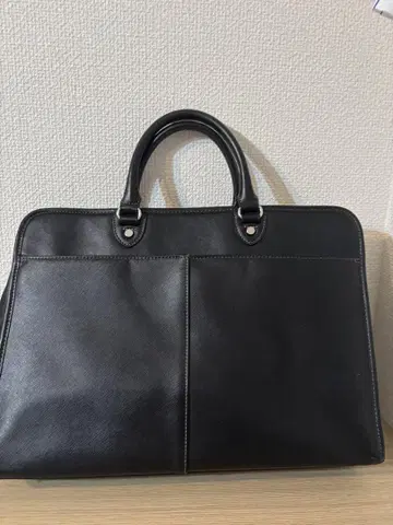 블랙 가죽 비즈니스 백
