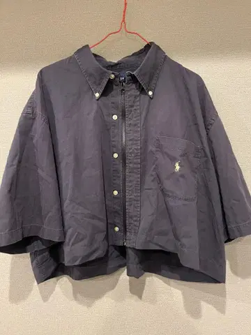 리메이크 집업 크롭 셔츠 POLO