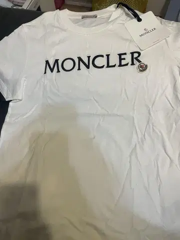 MONCLER 로고 반팔 T셔츠 화이트