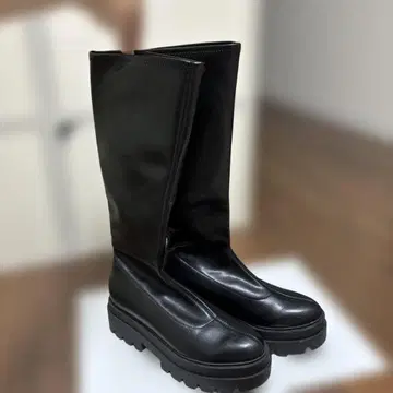 CEPO 블랙 롱 부츠 통굽 24.0cm