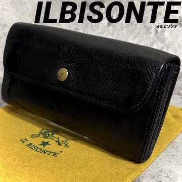 [ 선착순! ] 일비종떼 ILBISONTE 장지갑 플랩 주름 가죽 블랙
