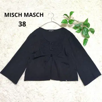 [ MISCH MASCH ] 미슈마슈 가디건 크롭 기장 38 블랙