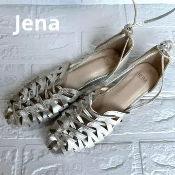 jena 메탈릭 골드 실버 샌들 S 컨디션 최상 플랫 리조트
