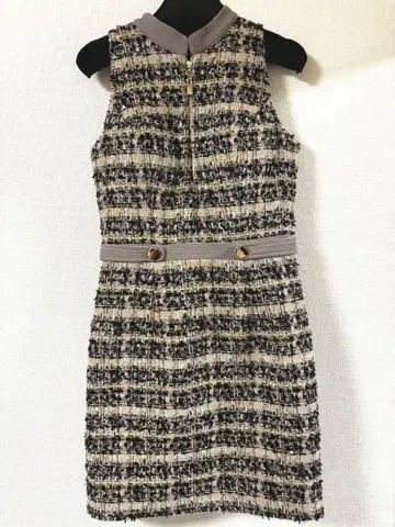 ROBE de FLEURS Glossy 슬리브리스 미니 원피스 S