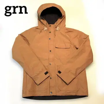 grn 마운틴 후드티 리버서블 M 베이지 블랙